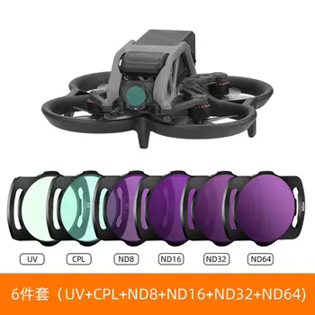 Набор аксессуаров для камеры дрона Фильтр Nd Cpl UV Дополнительные фильтры для объектива, совместимые с Dji Avata / O3 Оптическое стекло Набор дронов Комплекты