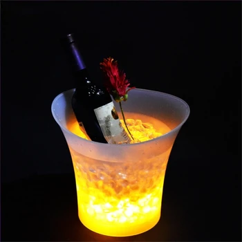  светодиодные светящиеся ведра со льдом бар ночной клуб с подсветкой ведро для пива шампанского полипропиленовый материал, подходящий для внутреннего и наружного