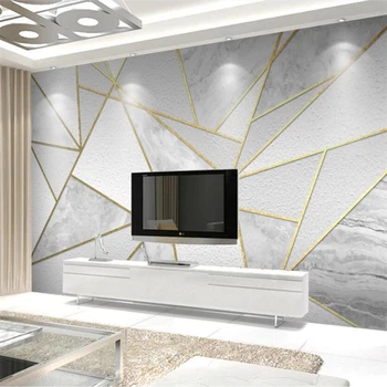 beibehang Пользовательские обои 3D современный простой геометрический мрамор телевизор фон стена гостиная спальня декоративная живопись фотообои