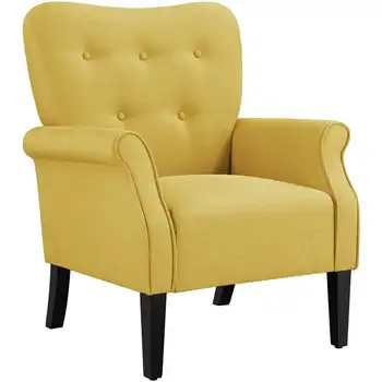 MART Мягкое тканевое кресло для гостиной с деревянной ножкой, желтое Напольные стулья Симпатичный стул Кресло-мешок Зал ожидания ch