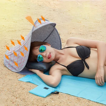  Портативные зонтики для палатки на пляже Небольшой тент Мини-головная палатка Легкая складная защита от ультрафиолета Солнцезащитный навес для кемпинга на открытом воздухе