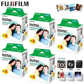 100 листов Фотобумага Instax Square Film с белым краем для Fujifilm SQ1 SQ10 SQ6 SQ20 Instant Films Camera Share SP-3Printer