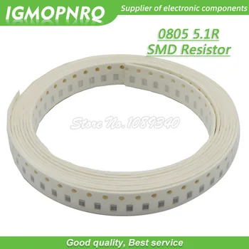 300шт 0805 SMD Резистор 5,1 Ом Чип-резистор 1/8W 5.1R 5R1 Ом 0805-5.1R