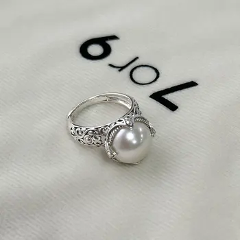 S925 Кольцо с жемчугом из стерлингового серебра, женское кольцо Minority Design Sense, Advanced Sense Ring BVR6