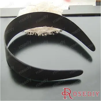 оптовая ширина 38 мм Черные пластиковые резинки для волос Аксессуары для ювелирных изделий своими руками 10 штук (JM4987)