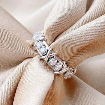 Женские роскошные ювелирные изделия из стерлингового серебра 925 пробы модное кольцо в форме сердца, персонализированная простая вечеринка, изысканный подарок на День святого Валентина