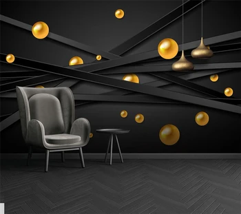 Пользовательские современные минималистичные 3d геометрические круглые обои светлые роскошная спальня гостиная ресторан отель ТВ фон стена обои