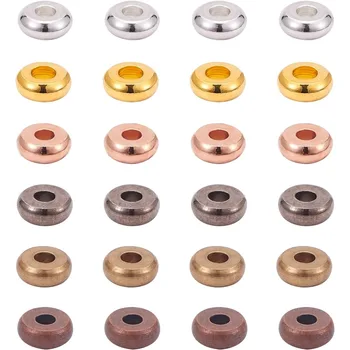  4 мм металлические бусины Heishi, 300 шт. 6 цветных гладких плоских распорных бусин диск Heishi Spacer Charm Beads Connector для полимерной глины Heish