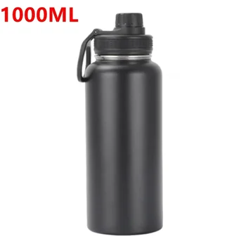 1000 мл Бутылка-термос из нержавеющей стали Спортивная бутылка для термальной воды большой емкости, изолированная чашка, вакуумные колбы, путешествия, открытый лагерь
