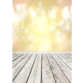 Bokeh Gitter Светлый деревянный пол Портрет Фотозвонок Фото Фон Дети Ребенок Винил Фотография Фон Реквизит Для Фотостудии
