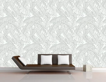 Изготовленная на заказ фреска с банановым листом HD ручная роспись тропических листьев растений спальня фон стены обои
