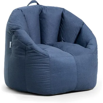 Кресло-мешок Big Joe Milano, джинсовая ткань Cobalt Lenox, прочный тканый полиэстер, 2,5 фута