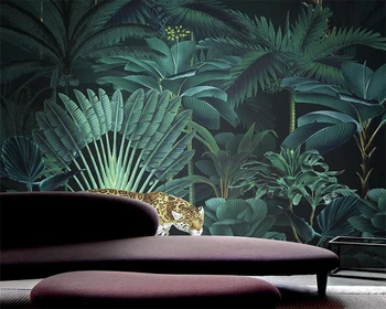 Beibehang Индивидуальный жилой papel de parede фон комнаты, зеленый тропический зоопарк, вход в растение, обои отеля