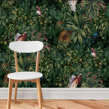 пользовательские обои Nordic HD цветок птицы для спальни обои гостиная ТВ фон обои обои домашний декор наклейки