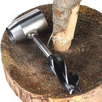 Ручной шнековый ключ Bushcraft Инструменты для выживания Поселенцы Гаечный ключ Шотландский глаз Ручное использование Деревянный шнек Сверло для кемпинга и туризма