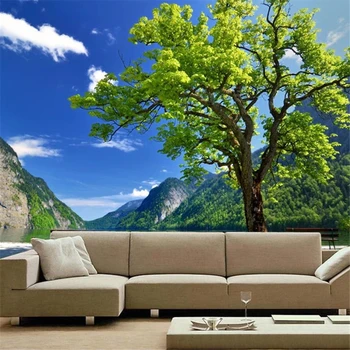 beibehang Пользовательские 3d фотообои Живописный пейзаж дерево столовая диван спальня телевизор фотообои картина 3d обои