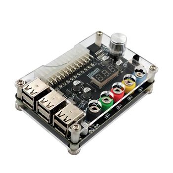 24-контактный блок питания ATX Коммутационная плата Адаптер модуля питания Разъем Регулируемая ручка напряжения 6 портов USB 2.0 Простая установка
