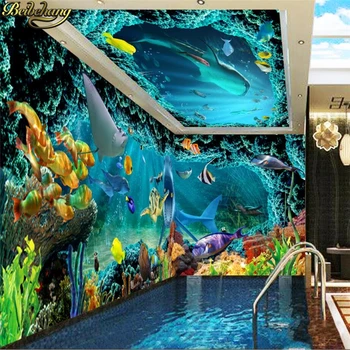 beibehang Подводный мир Акула Дом большие фрески ТВ гостиные обои фон обои для обоев на стене