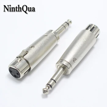 NinthQua 1 шт. 6,5 / 6,35 мм 3-контактный стереоразъем для XLR 3-контактный гнездовой разъем аудиоразъем MIC Адаптер динамика караоке