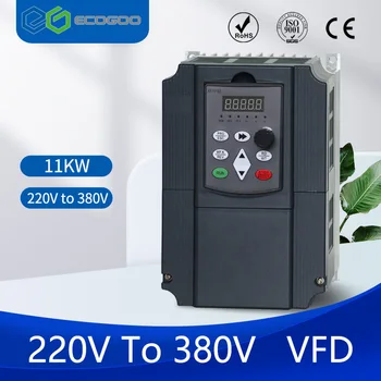 VFD Частотно-регулируемый привод Инвертор 2,2 кВт, 4 кВт, 5,5 кВт 380 В 3-фазный вход; 220 В 1-фазный инверторный преобразователь 11 кВт Векторный контроль