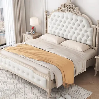 Роскошная двуспальная кровать размера 
