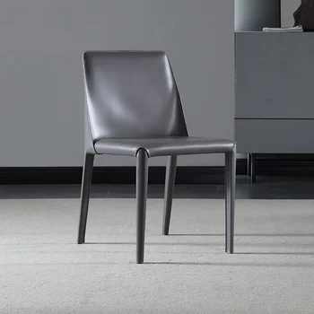 Седло Кожаный обеденный стул Современный минималистичный итальянский стиль Обеденный стул для ресторанов Nordic Luxury Sillas Comedor Домашняя мебель