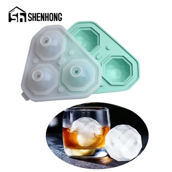  SHENHONG Силиконовый лоток для кубиков льда Виски-бар Летние кухонные инструменты для холодных напитков Форма для мороженого Сделайте кубики льда диаметром 5 см