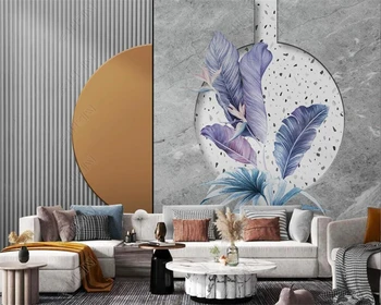beibehang Индивидуальный современный минималистичный геометрический светлый роскошный диван для спальни с решеткой высокого класса, обои для обоев papel de parede