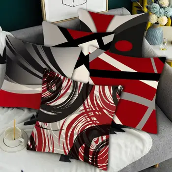 модная 18-дюймовая геометрическая абстрактная наволочка для дивана без морщин из полиэстера с декоративным принтом домашний декор