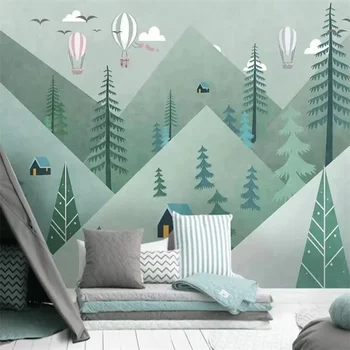 Xuesu Custom Simple Nordic 3D ручная роспись животных детская комната девочка спальня мультяшные обои фреска