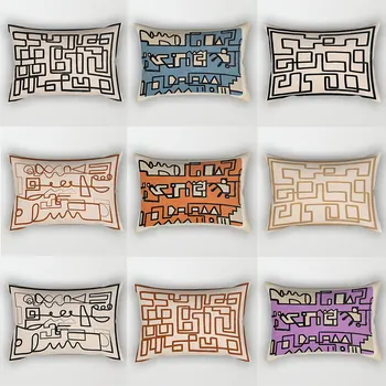 30X50 см Наволочка Nordic Fall Home Decor Throw Pillow Cover Диван Современный абстрактный геометрический бохо Наволочка для гостиной