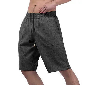  Мужские летние шорты на пуговицах Полосатые Soild Color Pocket Пляжные повседневные брюки