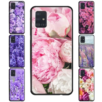 Фиолетовый цветок Лаванда Пионы Чехол Для Samsung Galaxy S20 FE S22 S21 Ultra S8 S9 S10 Note 10 Plus S10e Note 20 Ultra