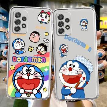 Силиконовый чехол для Samsung Galaxy A34 A32 A14 A54 A22 A13 A53 A24 A23 A73 A52 A72 A12 A33 Мультфильм Симпатичный D-Doraemon Чехол Сумка Назад