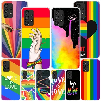 Love Is Love LGBT Rainbow Phnoe Чехол для Samsung Galaxy A14 A54 A34 A24 A13 A53 A33 A23 A52 A12 A32 A22 A03S A02S A04S Unique Co
