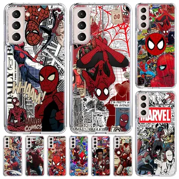 Marvel Avengers Comics Чехол для Samsung Galaxy S23 S22 Ultra Чехол для телефона S20 S21 FE S8 S7 S10e S10 Lite S9 Plus Прозрачная мягкая фунда