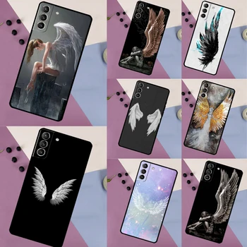 Fantasy Angel Girl Wings Funda для Samsung Galaxy S24 S23 S22 Ultra S20 S21 FE S8 S9 S10 Plus Note 10 20 Ultra Чехол