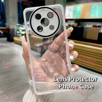 Чехол для Huawei NOVA 9 /9 SE /Y70 /Y70 PLUS /Y90 Защита объектива камеры Однотонная прозрачная силиконовая мягкая крышка