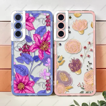 Красивые цветы Чехол для телефона для Samsung Galaxy S20 S21 S22 S23 A12 A21s A22 A31 A54 A71 A72 A73 Plus FE Ультра силиконовый чехол