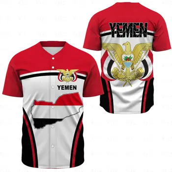  Африканская одежда-Йемен Активный принт флага Бейсбольная майка Летняя рубашка Мужская топ-футболка Персонализированный пользовательский джерси