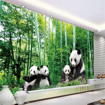 beibehang papel de parede изготовленные на заказ фотообои Роскошное качество панда бамбуковый зеленый мир естественной красоты 3d большие обои