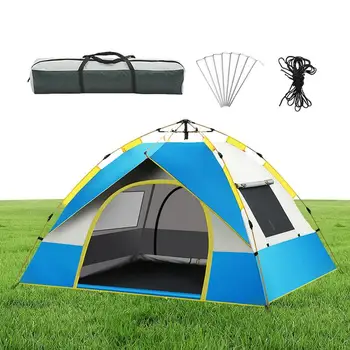  Мгновенная палатка Pop Up Защита от ультрафиолета 2-3 человека На открытом воздухе Палатки для пикника 2-дверная водонепроницаемая палатка для семейного кемпинга Пикник на открытом воздухе